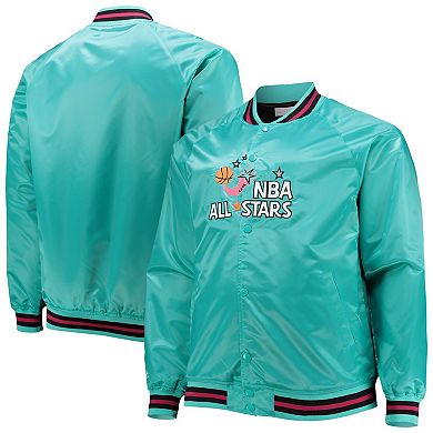 Men's Mitchell & Ness Teal Big & Tall 1996 NBA All-Star Game Hardwood Classics Satin Full-Snap Jacket