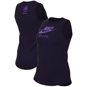 Women's Nike Navy Brazil Women's National Team Futura Tank Top