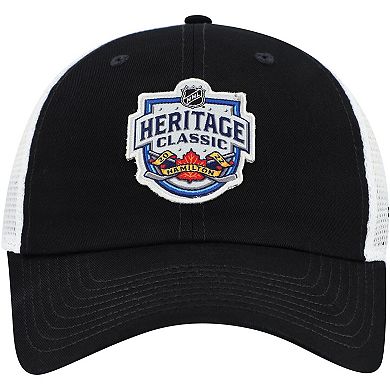 Men's Fanatics Black/White Heritage Classic Adjustable Trucker Hat