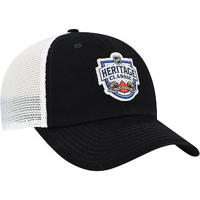 Men's Fanatics Black/White Heritage Classic Adjustable Trucker Hat