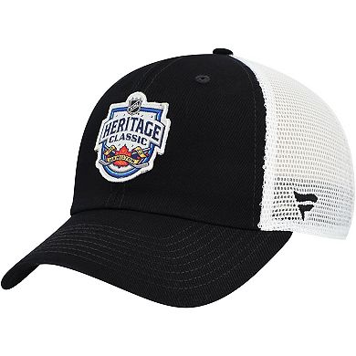 Men's Fanatics Black/White Heritage Classic Adjustable Trucker Hat