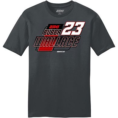 Men's 23XI Racing Charcoal Bubba Wallace Lifestyle T-Shirt