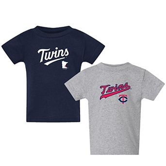 Toddler Navy/Gray Minnesota Twins Logo 2-Pack T-Shirt Set