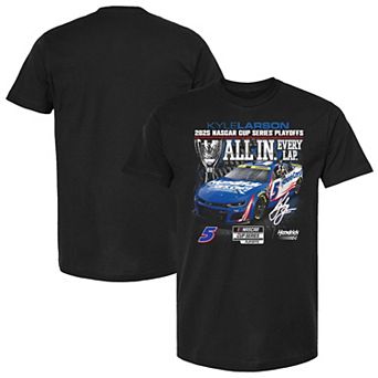 Men's Checkered Flag Sports Black Kyle Larson 2025 NASCAR Cup Series Playoffs HendrickCars.com All In T-Shirt