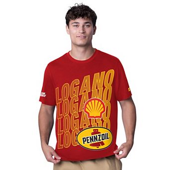 Men's Starter Red Joey Logano Shell Pennzoil All Star Extreme T-Shirt