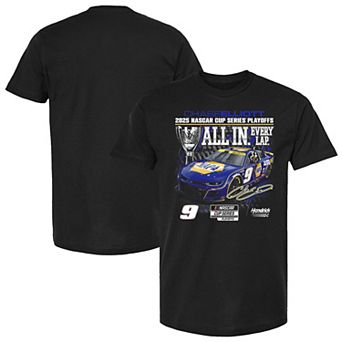 Men's Checkered Flag Sports Black Chase Elliott 2025 NASCAR Cup Series Playoffs NAPA All In T-Shirt