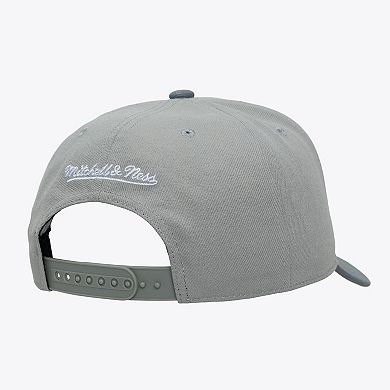 Men's Mitchell & Ness Gray Florida Marlins Cooperstown Thunderstorm Head Coach Pro-Crown Adjustable Hat