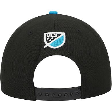 Men's New Era Black/Blue Charlotte FC Two-Tone 9FIFTY Snapback Hat