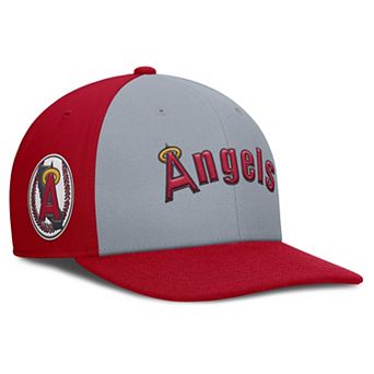 Men's Nike Gray/Red California Angels Cooperstown Collection Pro Performance Snapback Hat