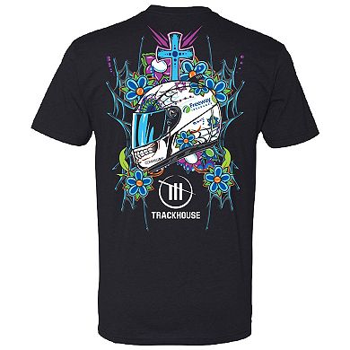 Men's Trackhouse Racing Team Collection Black Daniel Suarez Helmet T-Shirt