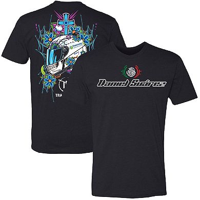 Men's Trackhouse Racing Team Collection Black Daniel Suarez Helmet T-Shirt