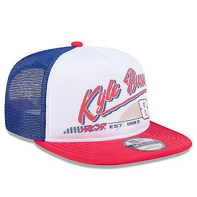 Men's New Era Black Kyle Busch 9FIFTY A-Frame Retro Script Snapback Hat