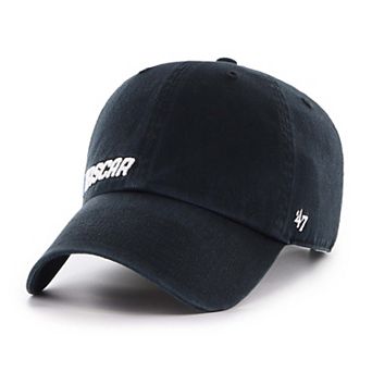Men's '47 Black NASCAR Low Down Script Clean Up Adjustable Hat