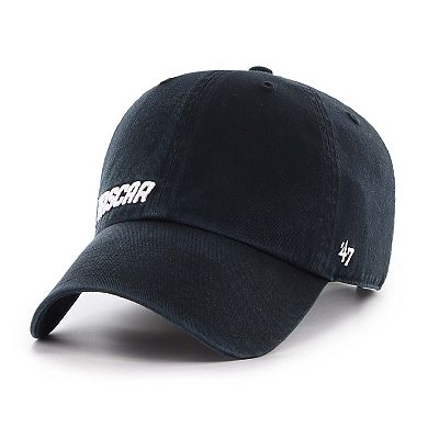 Men's '47 Black NASCAR Low Down Script Clean Up Adjustable Hat