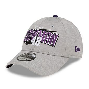 Men's New Era Gray Alex Bowman Name Splash 9FORTY Snapback Adjustable Hat