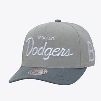 Men's Mitchell & Ness Gray Brooklyn Dodgers Cooperstown Thunderstorm Head Coach Pro-Crown Adjustable Hat