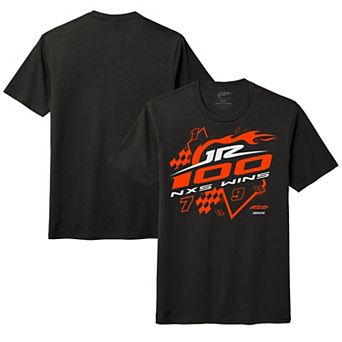 Men's JR Motorsports Official Team Apparel Black 100th Xfinity Series Wins Tri-Blend T-Shirt