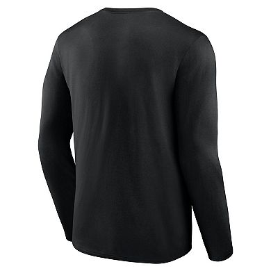 Men's Black Toronto Tempo Team Wordmark Long Sleeve T-Shirt