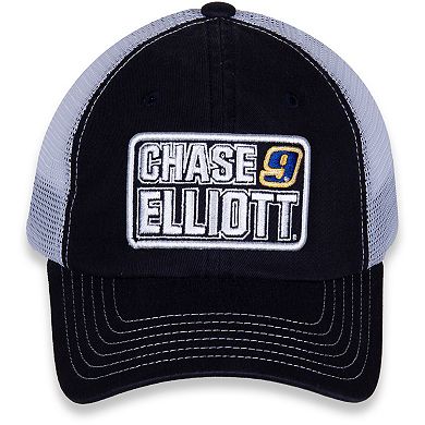 Women's Hendrick Motorsports Team Collection Black/White Chase Elliott Name & Number Patch Adjustable Hat