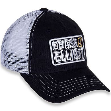 Women's Hendrick Motorsports Team Collection Black/White Chase Elliott Name & Number Patch Adjustable Hat