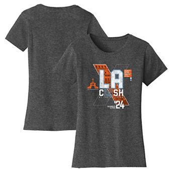 Women's Checkered Flag Sports Charcoal 2024 Clash at the Coliseum Graphic Scoop Neck T-Shirt