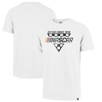 Men's '47 White NASCAR Tri-Check Scrum T-Shirt