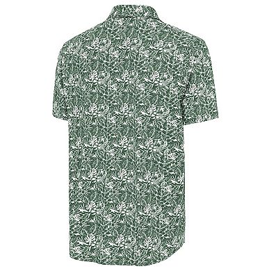 Men's Antigua Green Athletics Resort Button-Up Shirt