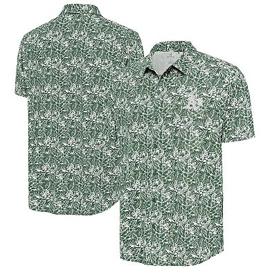 Men's Antigua Green Athletics Resort Button-Up Shirt