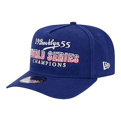 Men's New Era Royal Brooklyn Dodgers 1955 World Series Champions Throwback 9FIFTY A-Frame Snapback Hat