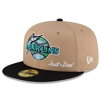 Men's New Era x Just Don Light Beige/ Black Florida Marlins Just Don x Earth Day 59FIFTY Fitted Hat