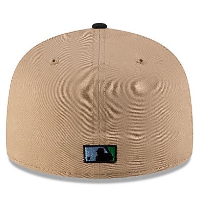 Men's New Era x Just Don Light Beige/ Black Florida Marlins Just Don x Earth Day 59FIFTY Fitted Hat