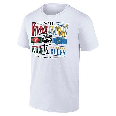 Men's Fanatics White 2022 NHL Winter Classic Team Matchup T-Shirt