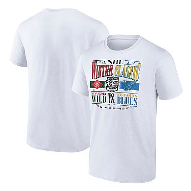 Men's Fanatics White 2022 NHL Winter Classic Team Matchup T-Shirt
