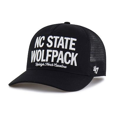 Men's '47 Black NC State Wolfpack Contemporary Hitch Trucker Adjustable Hat