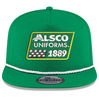 Men's New Era Kelly Green Kyle Busch Alsco Uniforms Golfer Snapback Adjustable Hat