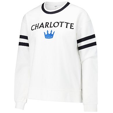 Women's Concepts Sport White Charlotte FC Borough Long Sleeve Top