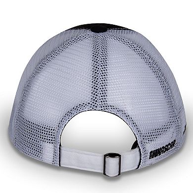 Women's Checkered Flag Sports Black/White Kyle Busch Name & Number Patch Adjustable Hat