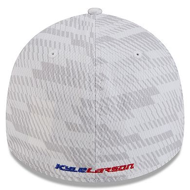 Men's New Era White Kyle Larson 39THIRTY Graded Flex Hat