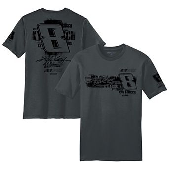 Men's Richard Childress Racing Team Collection Charcoal Kyle Busch Lifestyle T-Shirt
