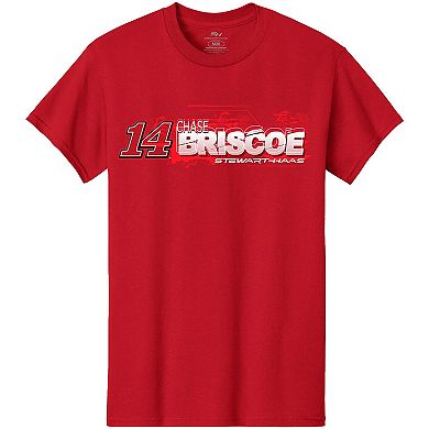 Men's Stewart-Haas Racing Team Collection Red Chase Briscoe Car T-Shirt