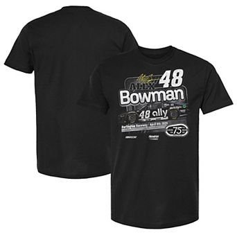 Men's Hendrick Motorsports Team Collection Black Alex Bowman Ally Darlington Throwback Car T-Shirt