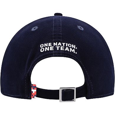 Unisex Navy USMNT Snow Beach Corduroy Adjustable Hat