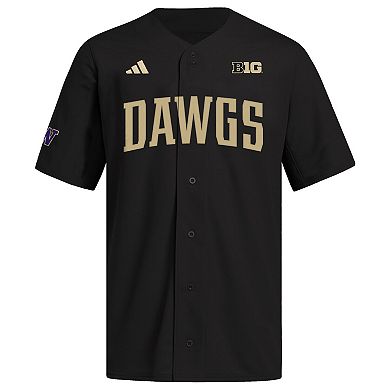 Men's adidas Black Washington Huskies Replica Baseball Jersey