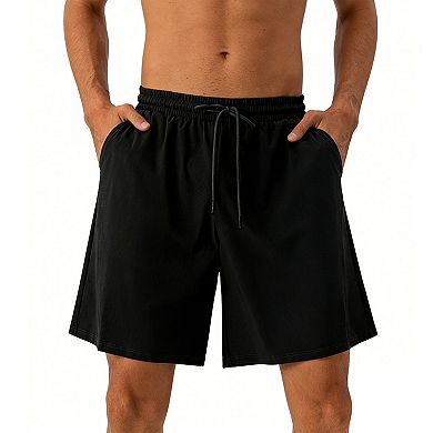 Men's Quick Dry Athletic Shorts with Drawstring Waist & Side Pockets for Workout