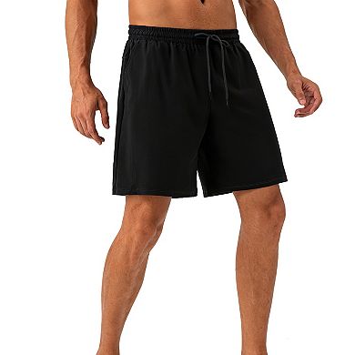 Men's Quick Dry Athletic Shorts with Drawstring Waist & Side Pockets for Workout