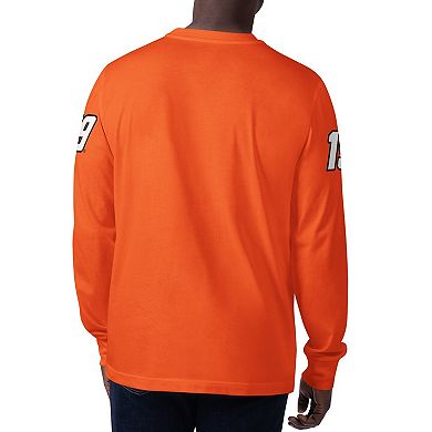 Men's Starter Orange Martin Truex Jr Clutch Hit Graphic Long Sleeve T-Shirt