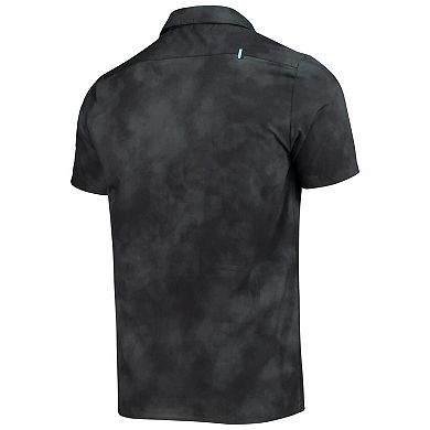 Men's The Wild Collective Black Charlotte FC Abstract Cloud Button-Up Shirt