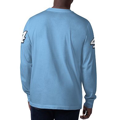Men's Starter Light Blue Kevin Harvick Clutch Hit Graphic Long Sleeve T-Shirt