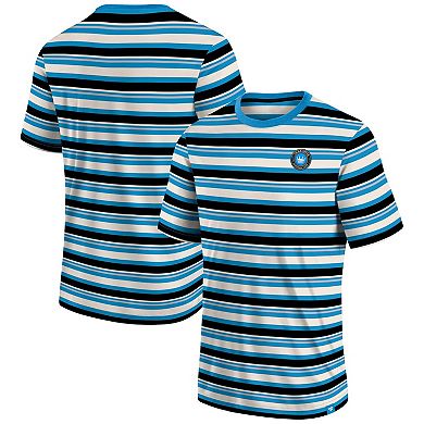 Men's Fanatics Blue Charlotte FC Shot Clock Stripe T-Shirt