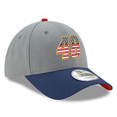 Men's New Era Gray/Navy Alex Bowman Salute 9FORTY Adjustable Hat